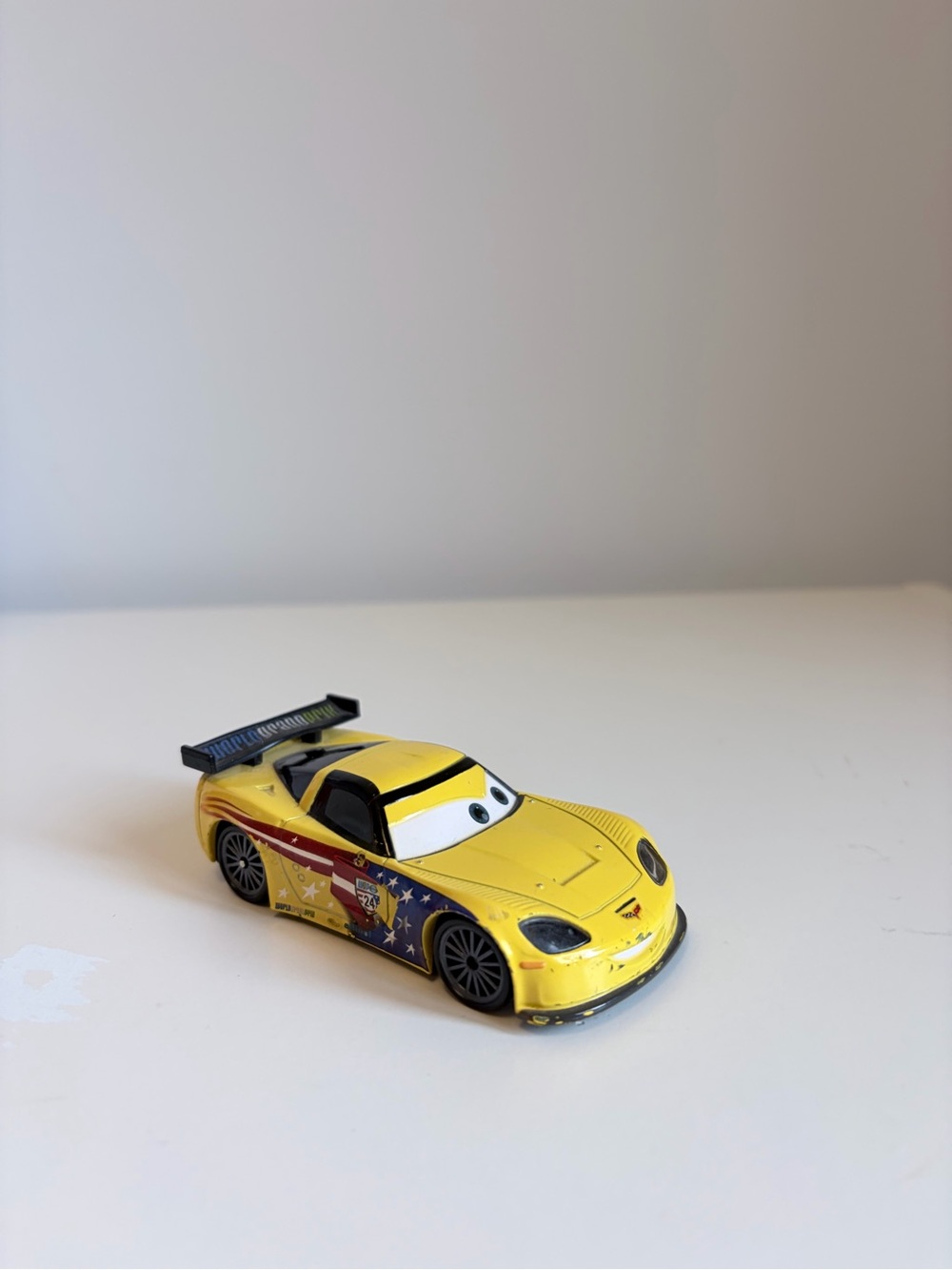 Yellow Die-Cast Jeff Gorvette Pixar Cars